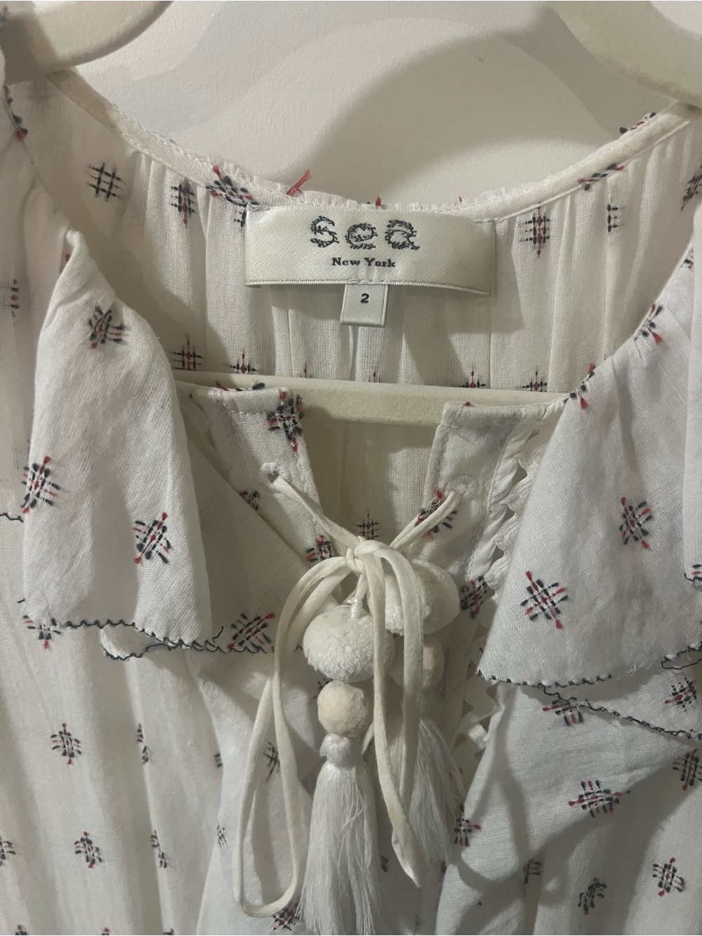 Sea New York Cream Maxi Dress with Brown Floral Border - Picture 3 of 6